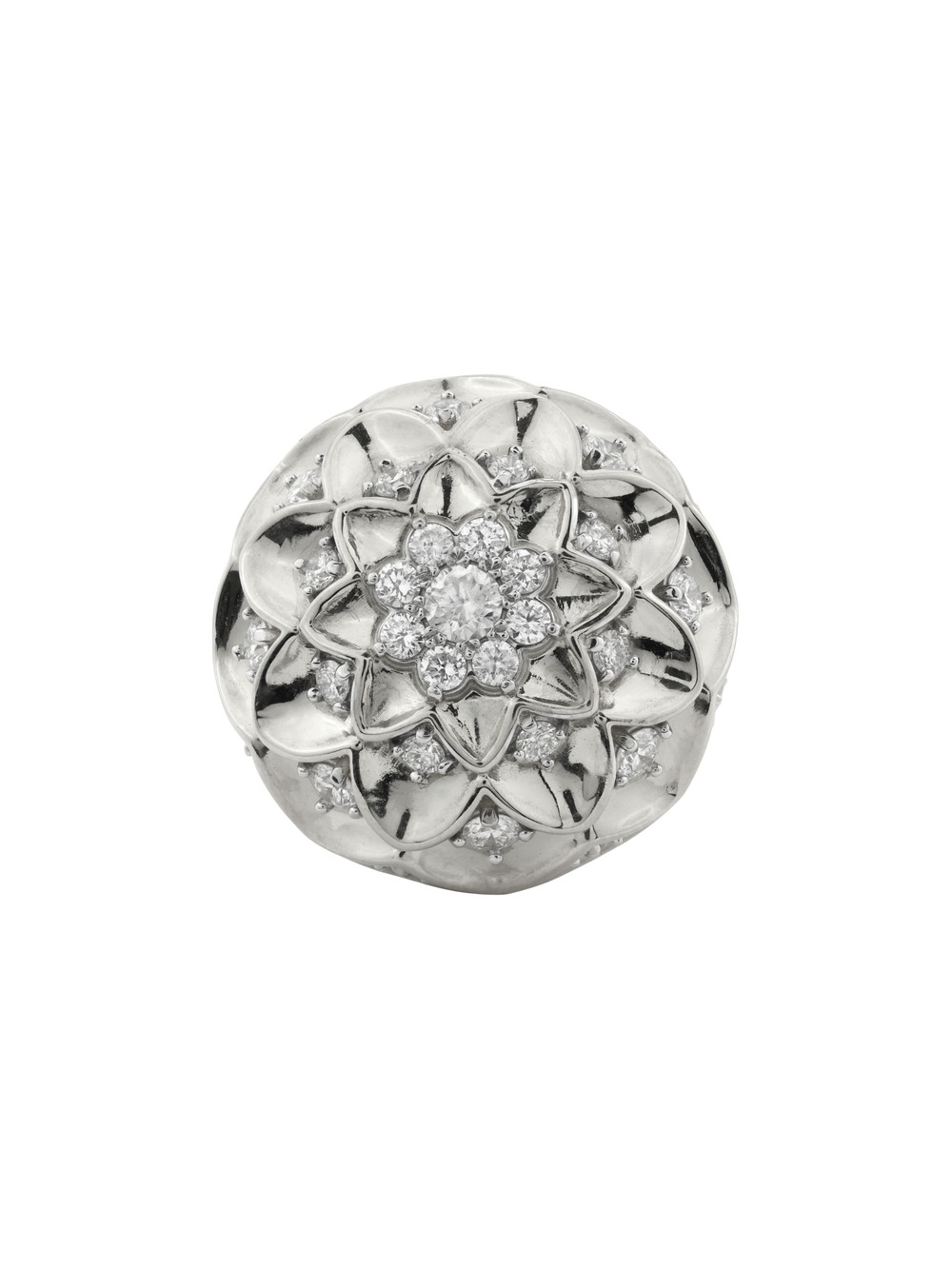 Кольцо из белого золота c бриллиантами