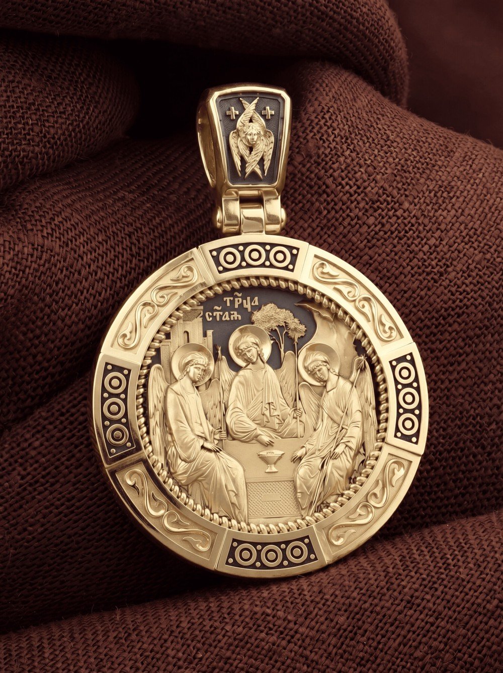 Образок из лимонного золота