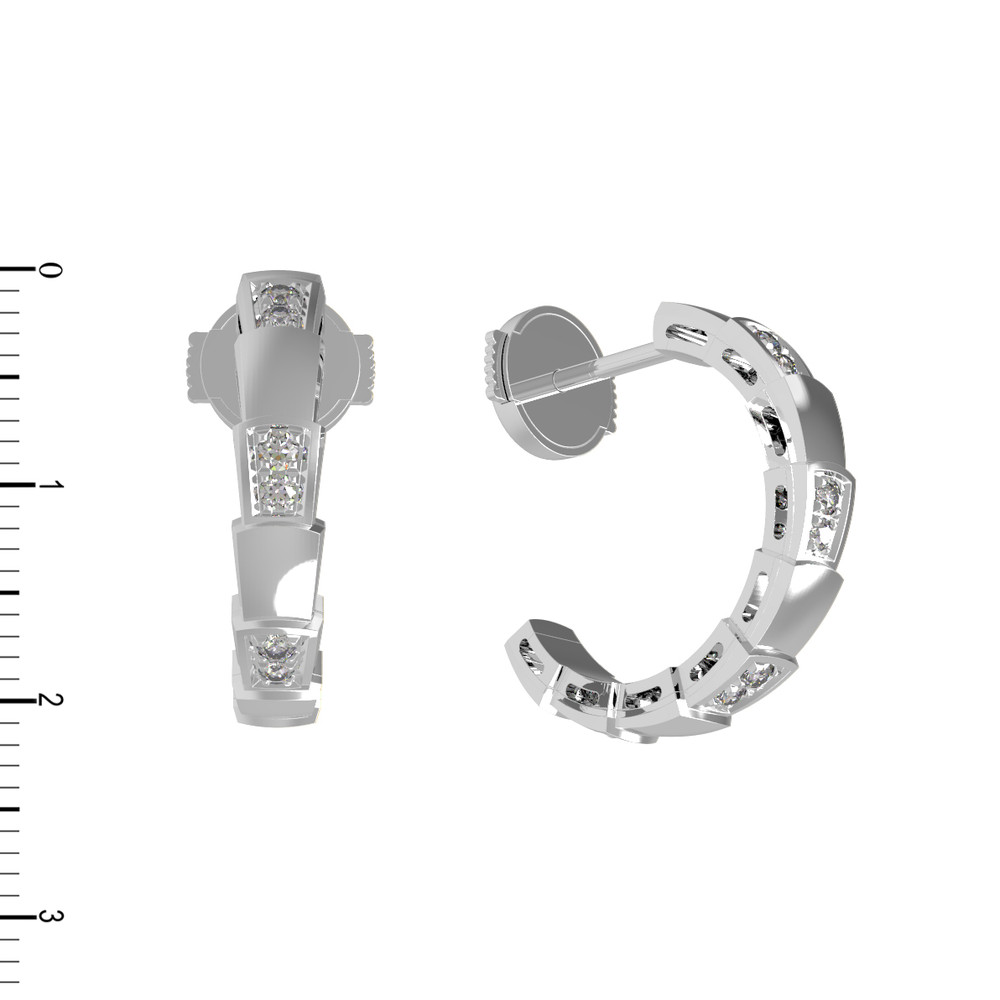 Серьги из белого золота c бриллиантами