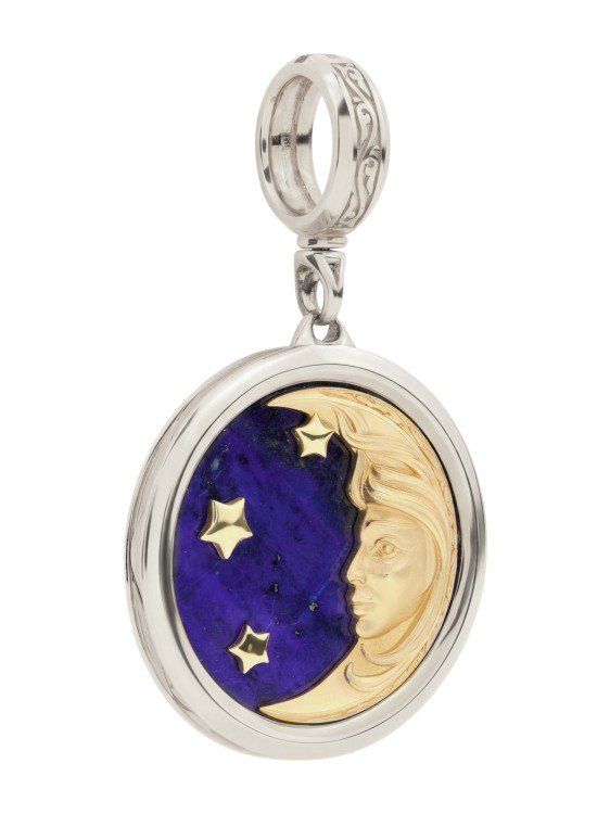 Подвеска из белого золота c лазуритом