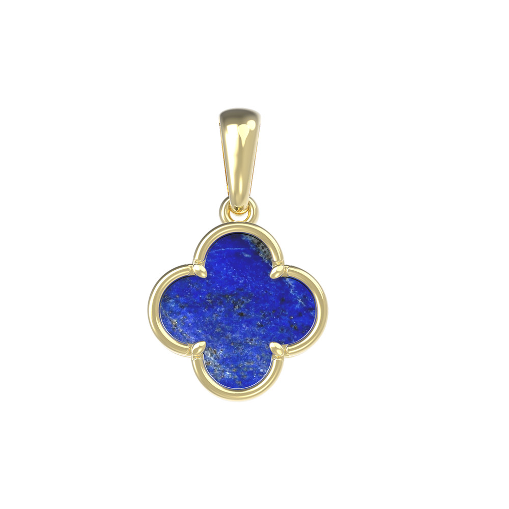 Подвеска из лимонного золота c лазуритом
