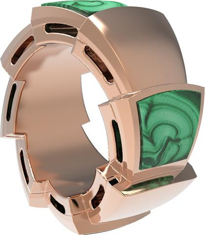 Подвеска из золота c малахитом