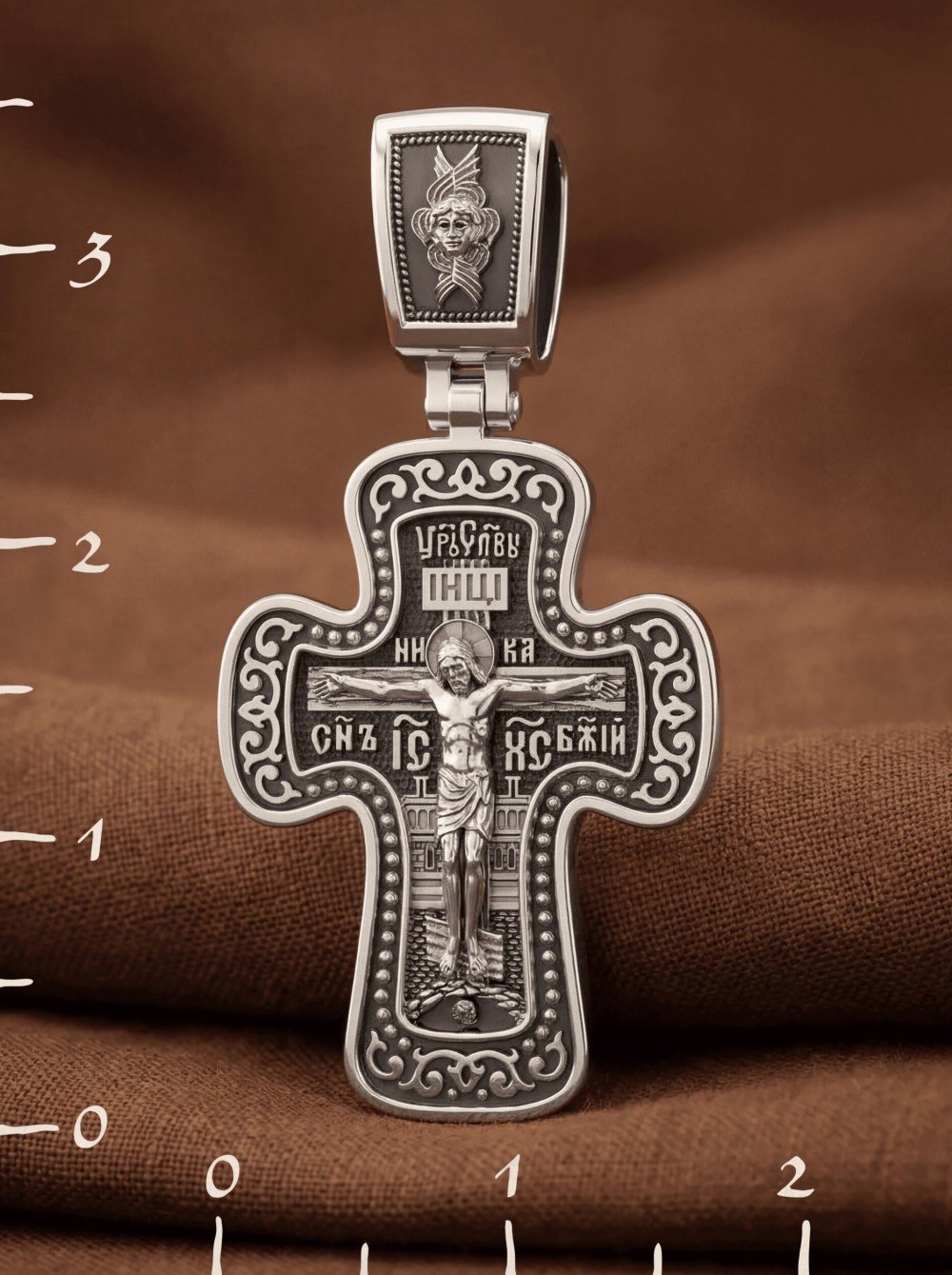 Крест из белого золота