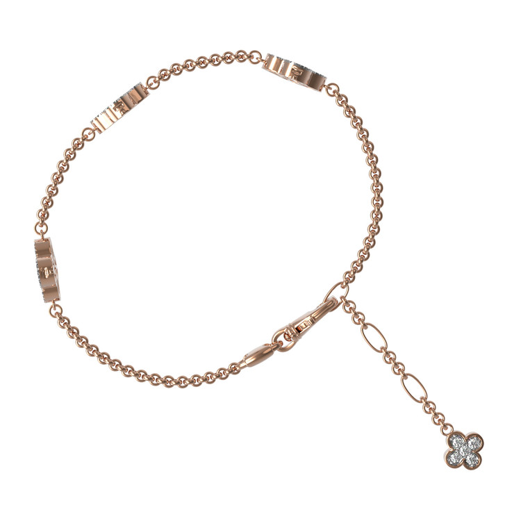 Браслет из золота c бриллиантами, ониксом и перламутром