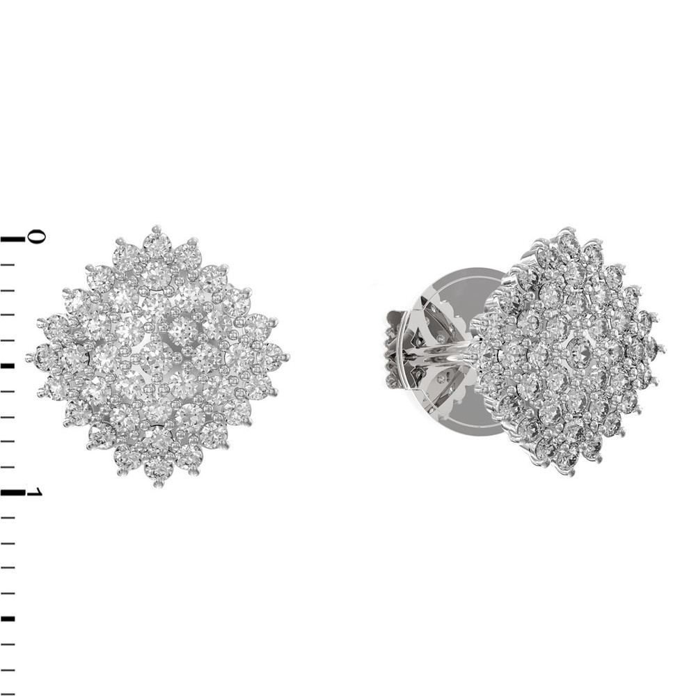 Серьги из белого золота c бриллиантами