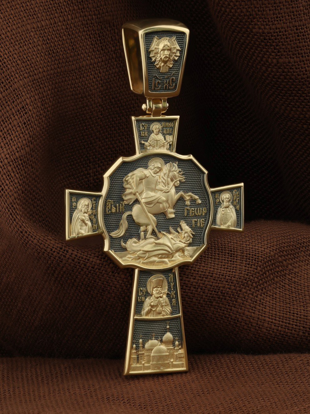 Крест из лимонного золота