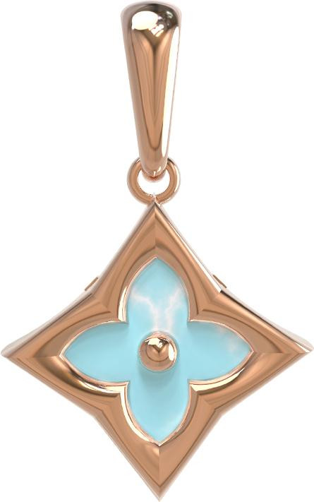 Подвеска из золота c бирюзой