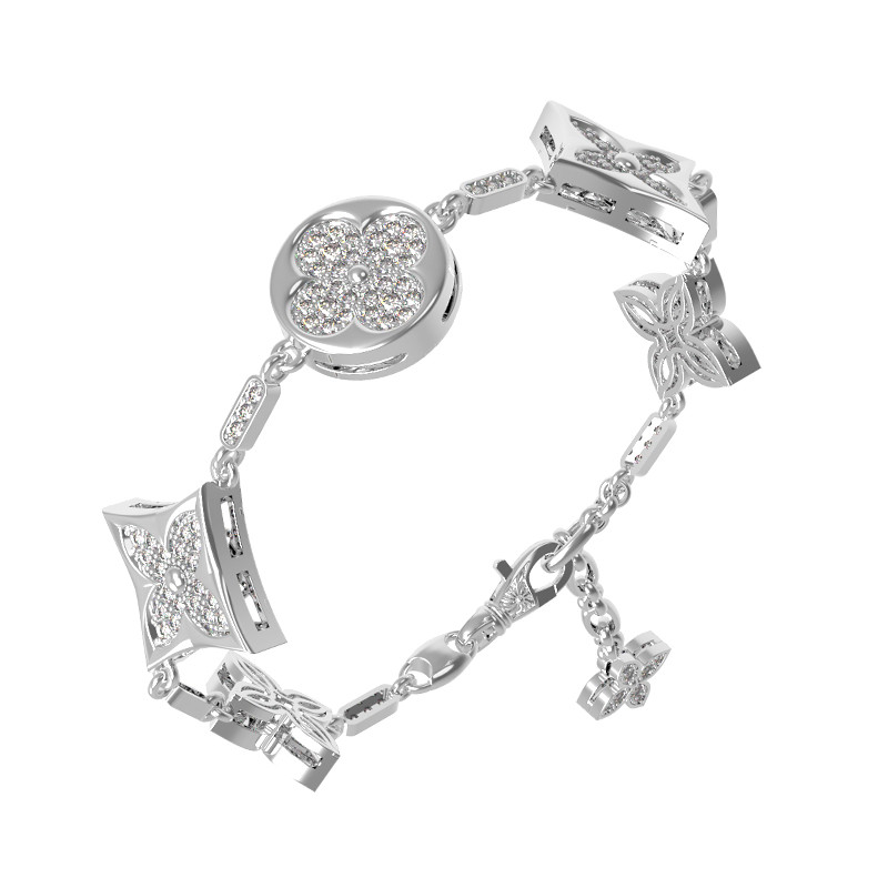 Браслет из белого золота c бриллиантами