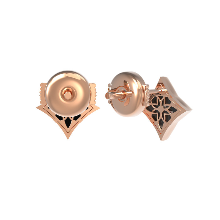 Серьги из золота c ониксом