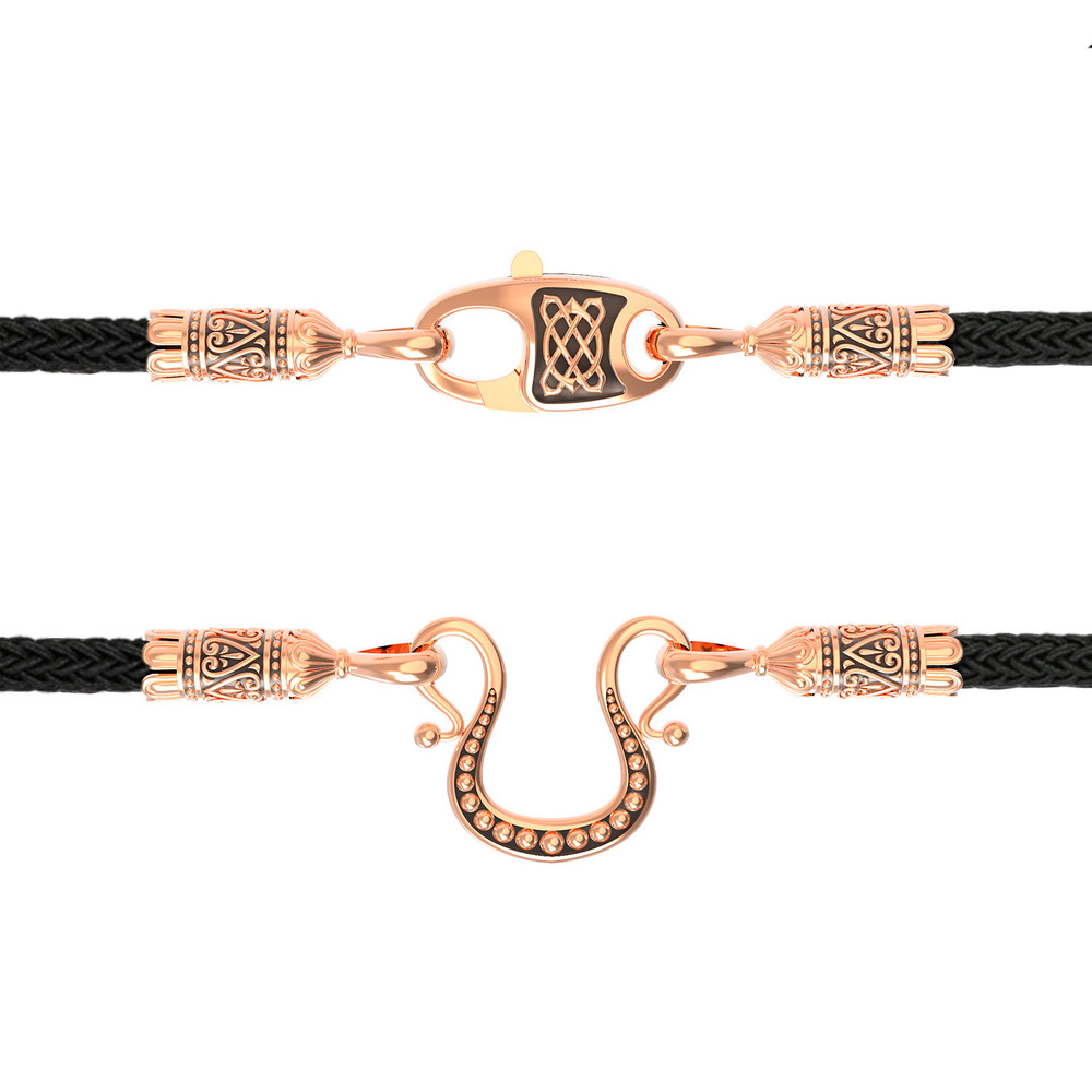 Шнурок шёлковый из золота c шёлковым шнурком