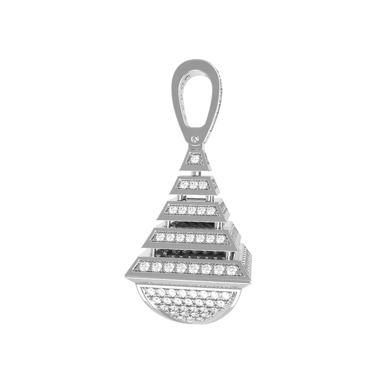Подвеска из белого золота c бриллиантами