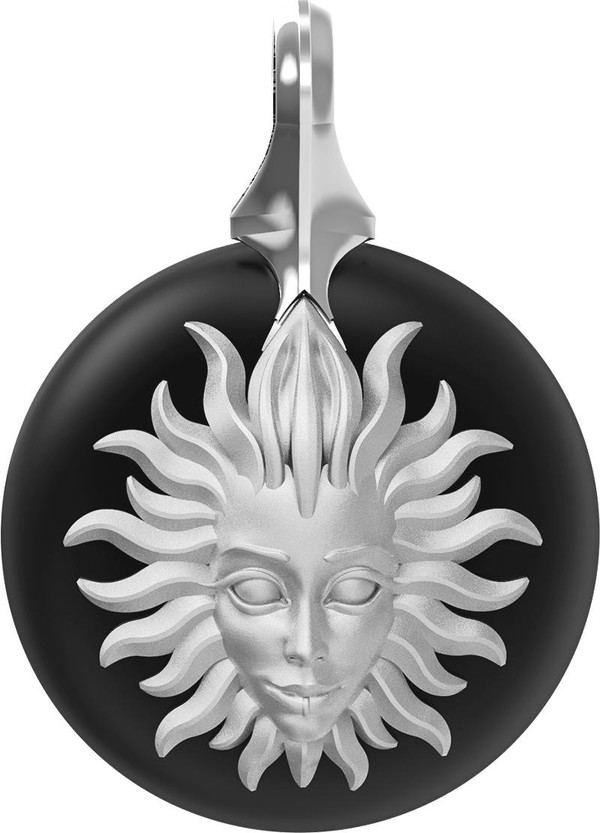 Подвеска из белого золота c ониксом