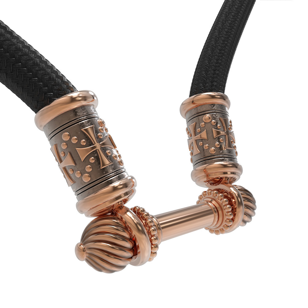 Шнурок шёлковый из золота c шёлковым шнурком