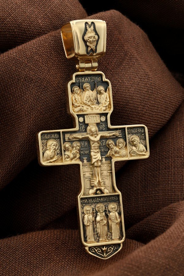 Крест из лимонного золота