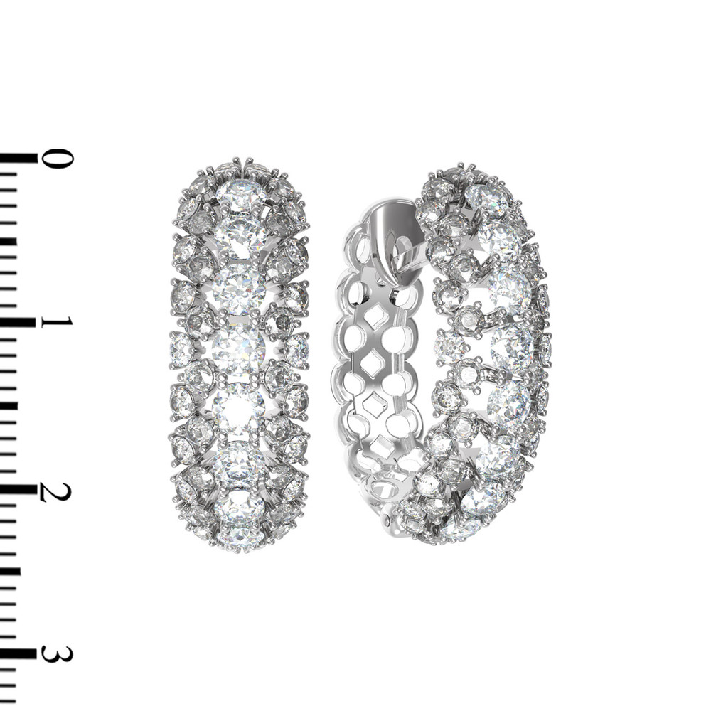 Серьги из белого золота c бриллиантами