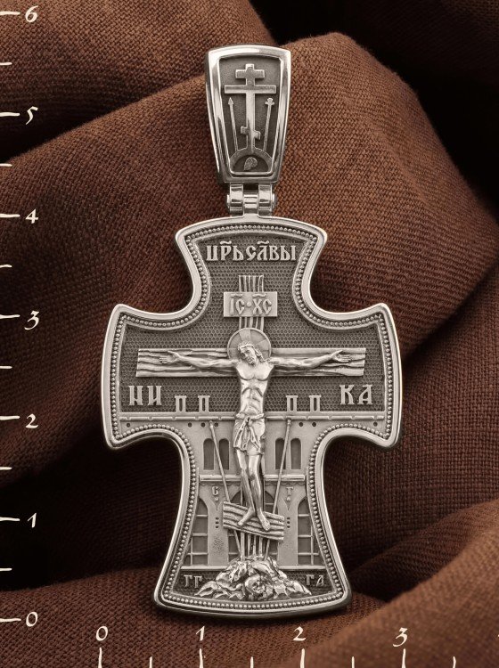 Крест из белого золота