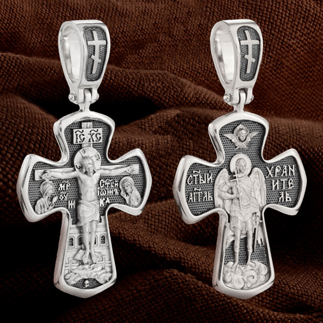 Крест из белого золота