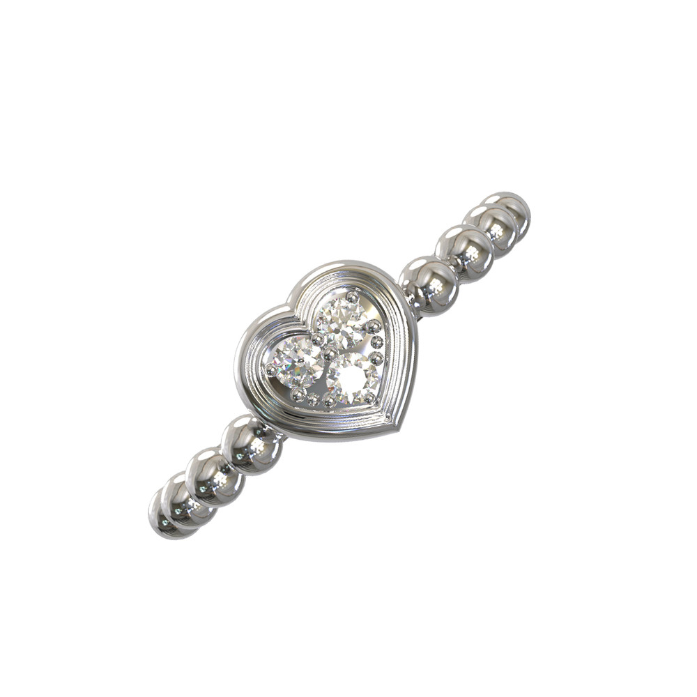 Кольцо из белого золота c бриллиантами