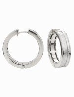 Серьги из белого золота c рубином