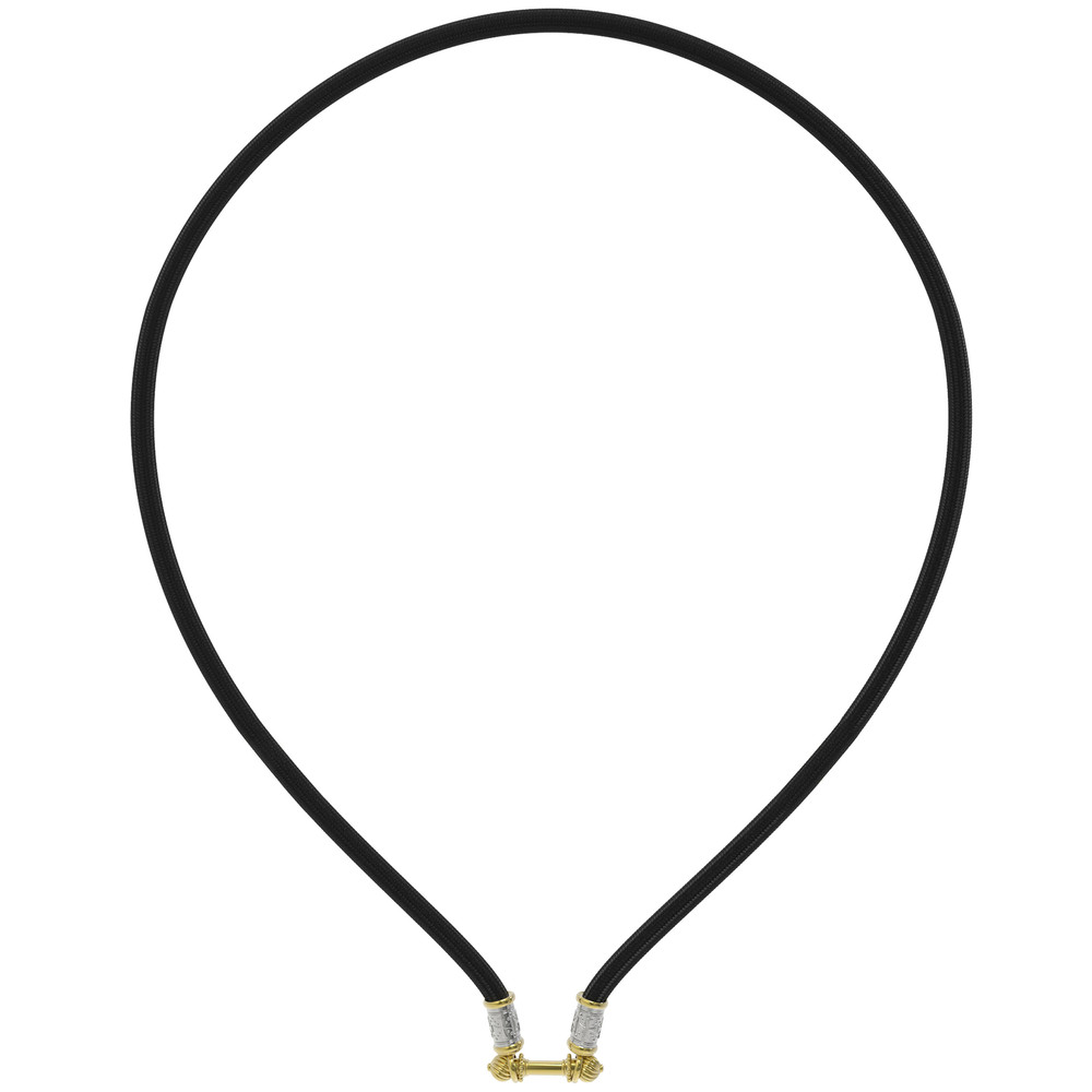 Шнурок шёлковый из лимонного золота c шёлковым шнурком