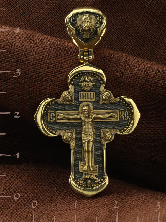 Крест из лимонного золота