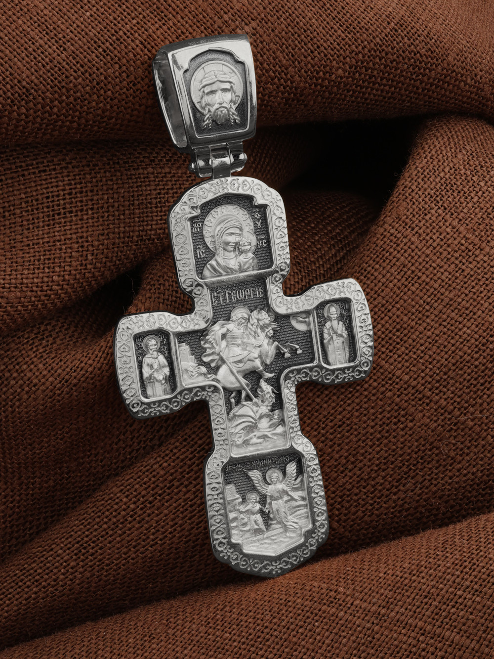 Крест из белого золота