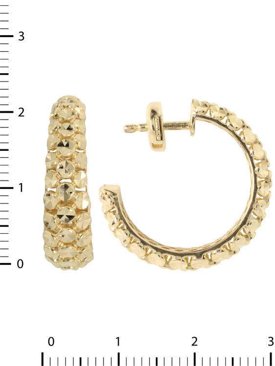 Серьги из лимонного золота