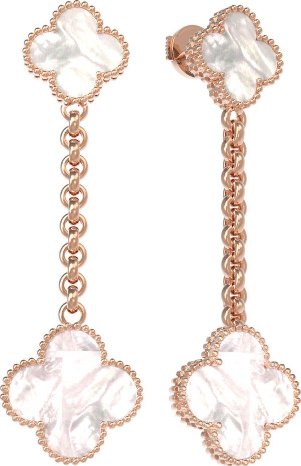 Серьги из золота c перламутром