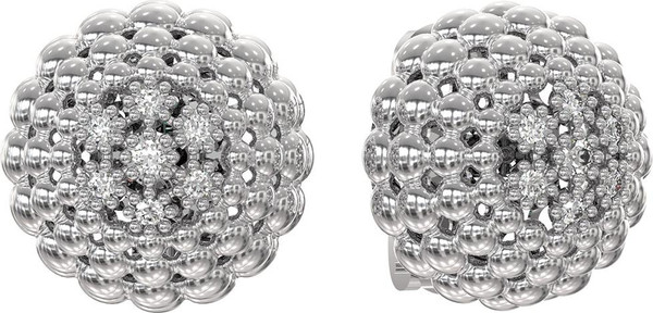 Серьги из белого золота c бриллиантами