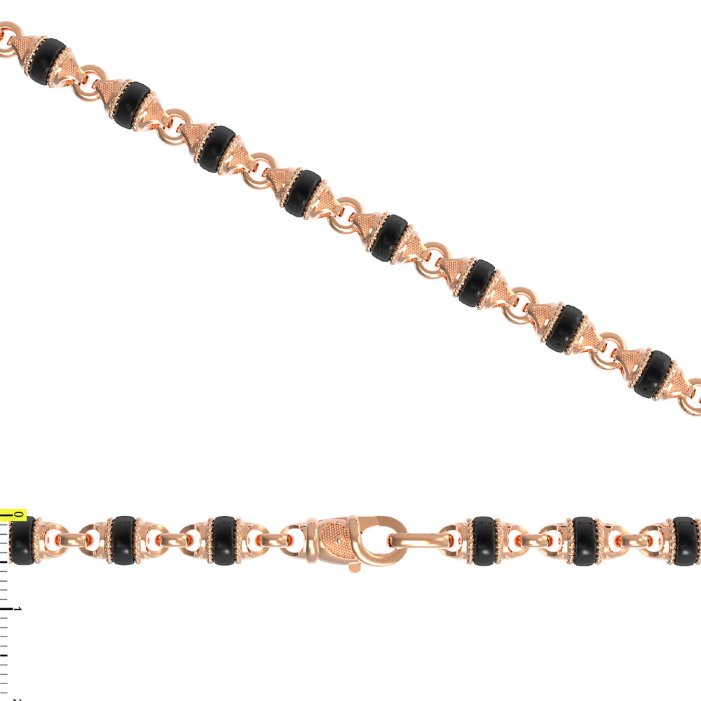 Цепь из золота c ониксом