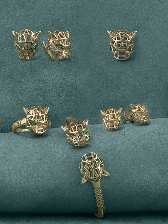 Серьги из золота c изумрудом