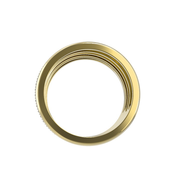 Кольцо из лимонного золота c бриллиантами