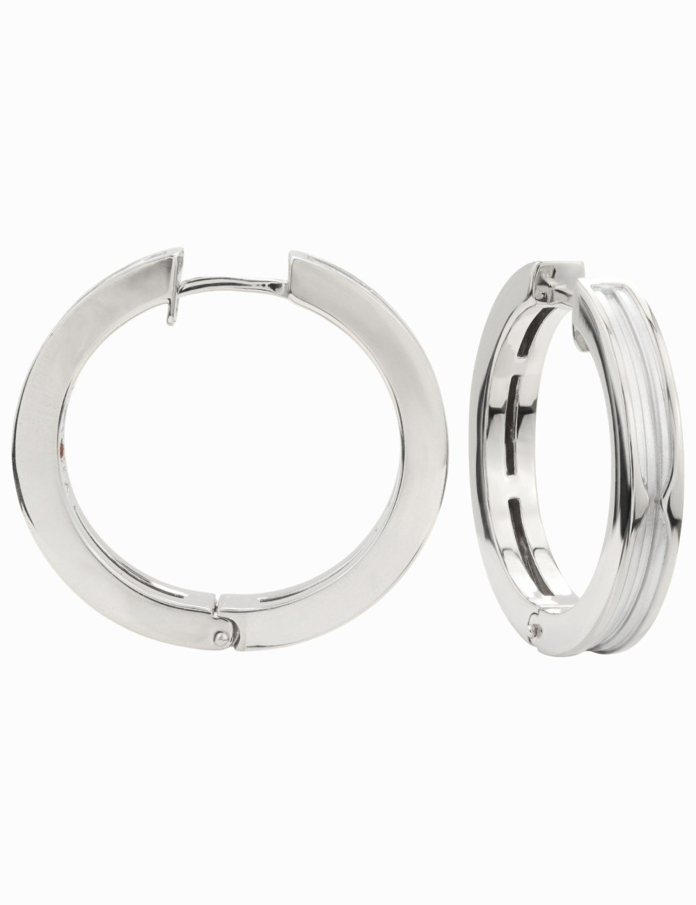 Серьги из белого золота c рубином