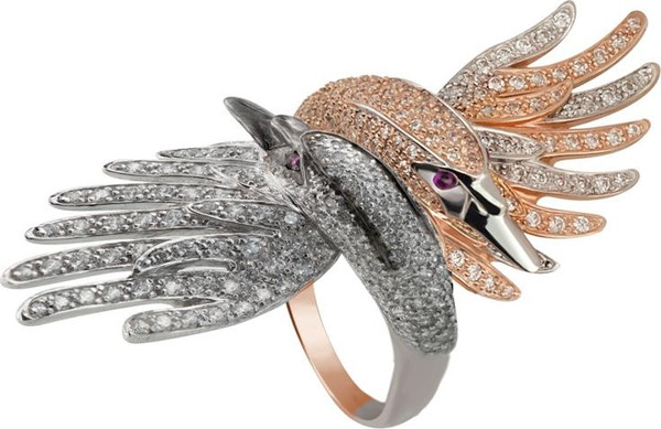 Кольцо из золота c фианитом