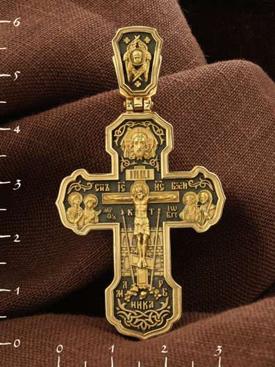 Крест из лимонного золота