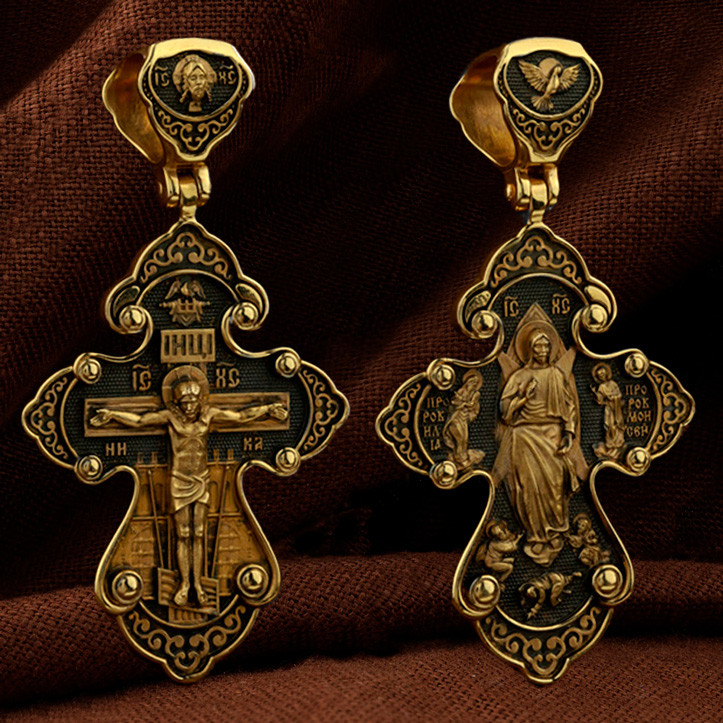 Крест из лимонного золота