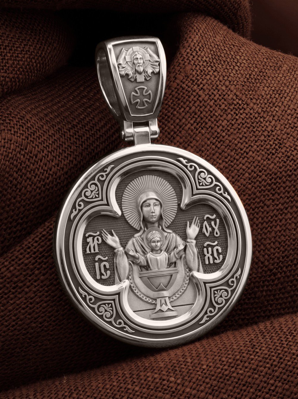 Образок из белого золота