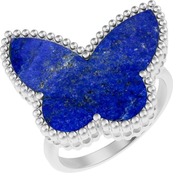 Кольцо из белого золота c лазуритом