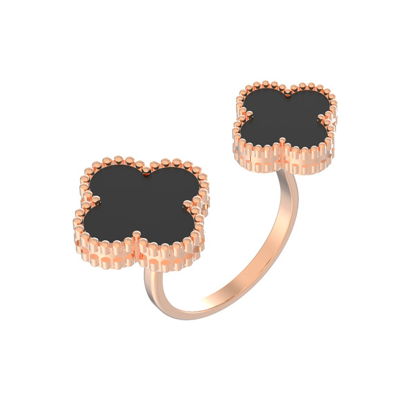 Кольцо из золота c ониксом