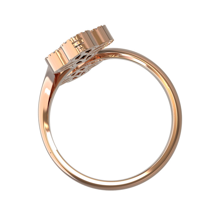 Кольцо из золота c бриллиантами, малахитом и перламутром