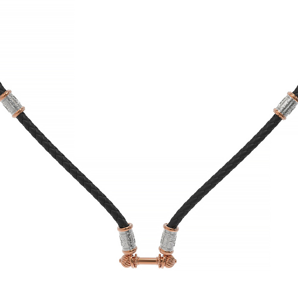 Шнурок кожаный из золота c кожаным шнурком