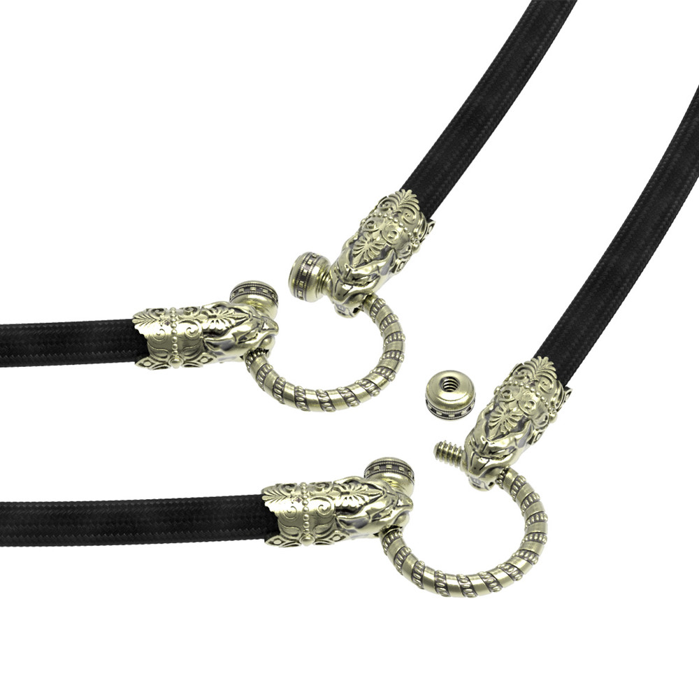 Шнурок шёлковый из зелёного золота c шёлковым шнурком