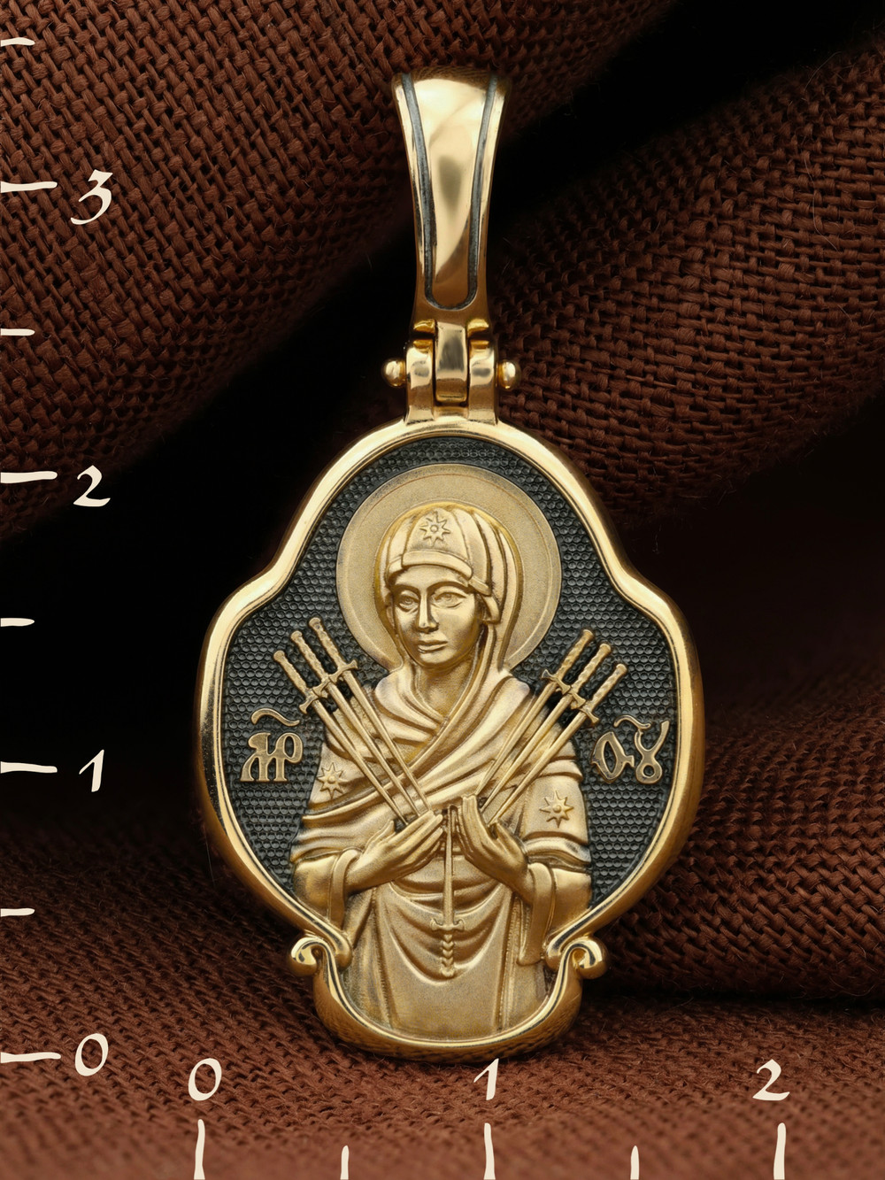 Образок из лимонного золота