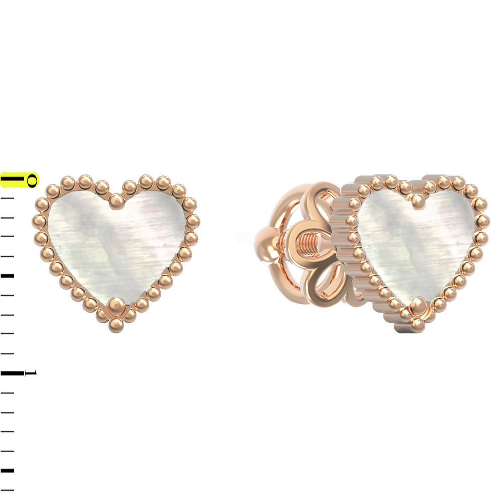 Серьги из золота c перламутром