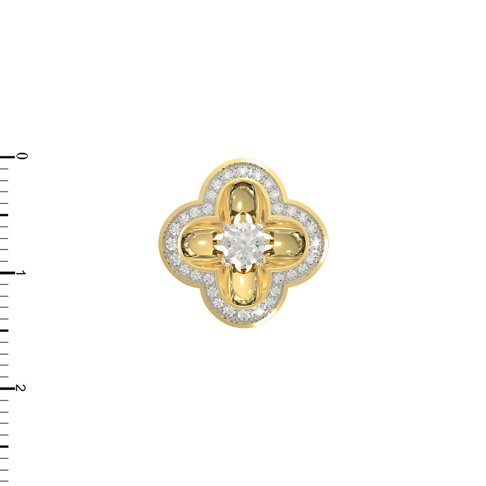 Подвеска из лимонного золота c бриллиантами