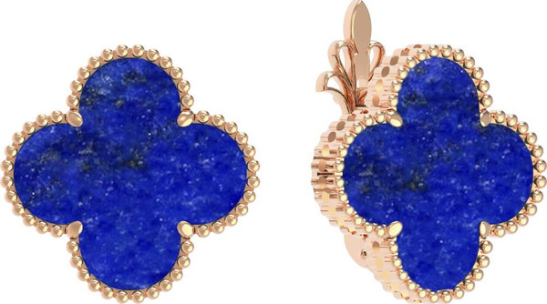 Серьги из золота c лазуритом