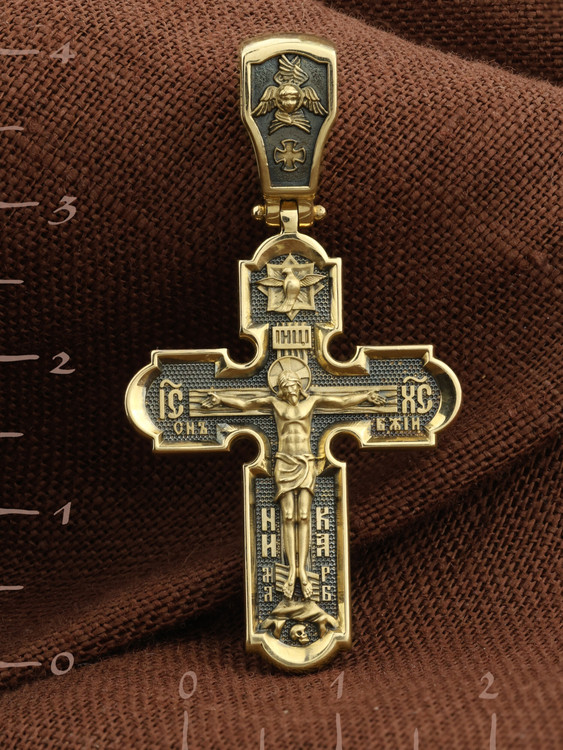 Крест из лимонного золота