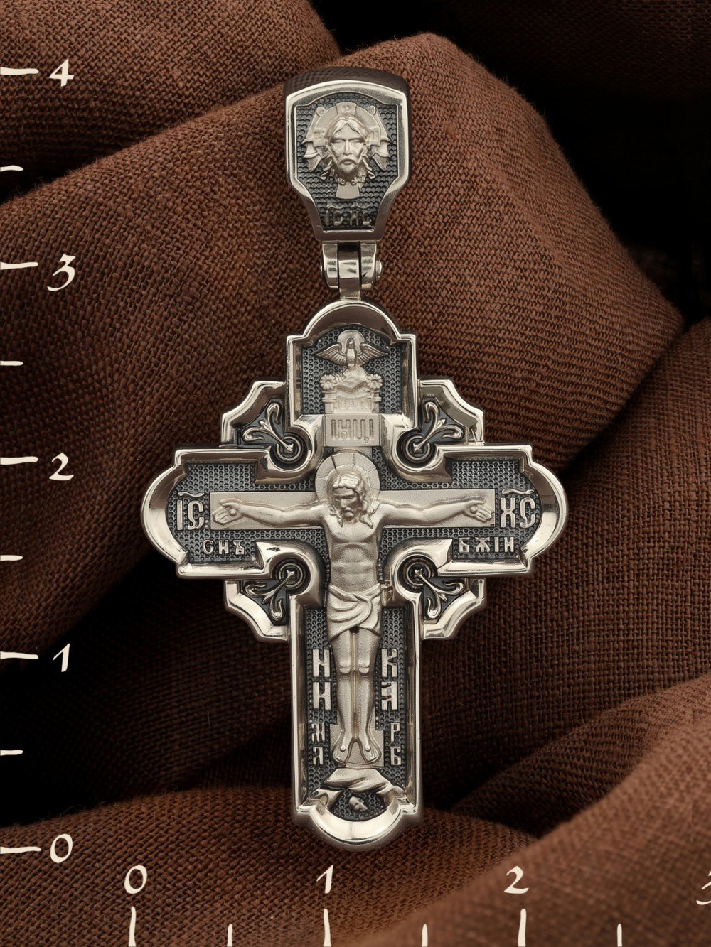 Крест из белого золота