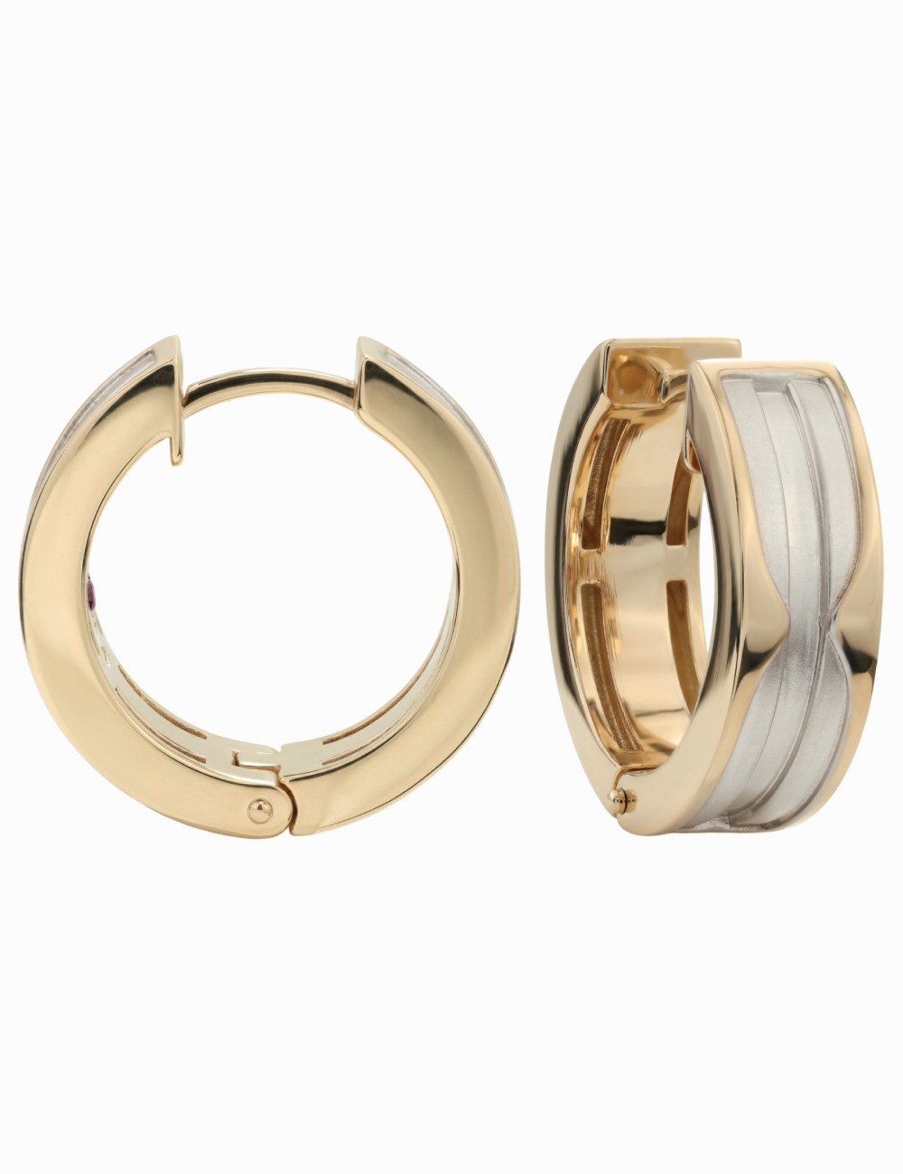 Серьги из золота c рубином