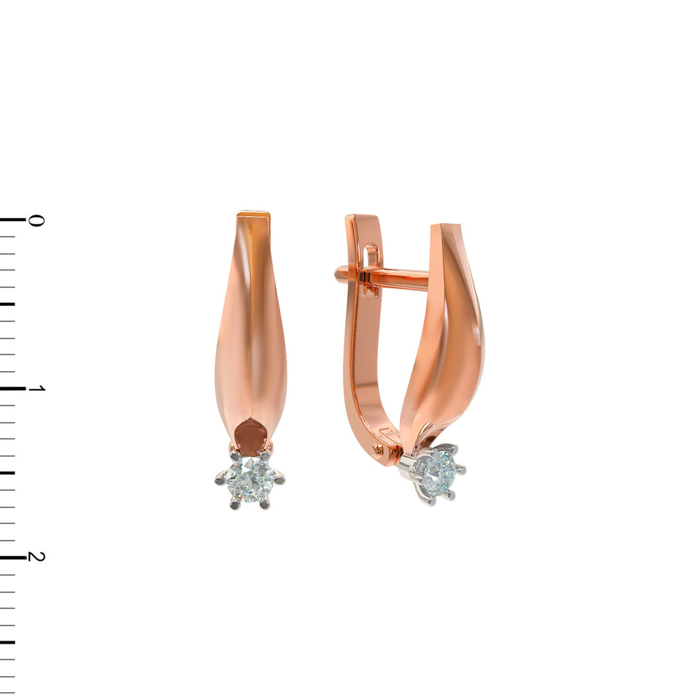 Серьги из золота c бриллиантами